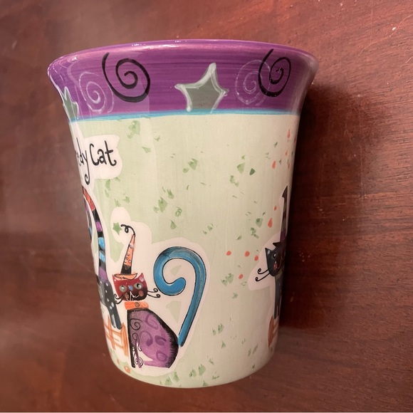 Halloween “Scaredy Cat” ceramic Matching Plate & oversized Mug - Picture 5 of 12